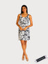 CHACHA Ruffle Knee length DIGITAL PRINT Dress - D2760